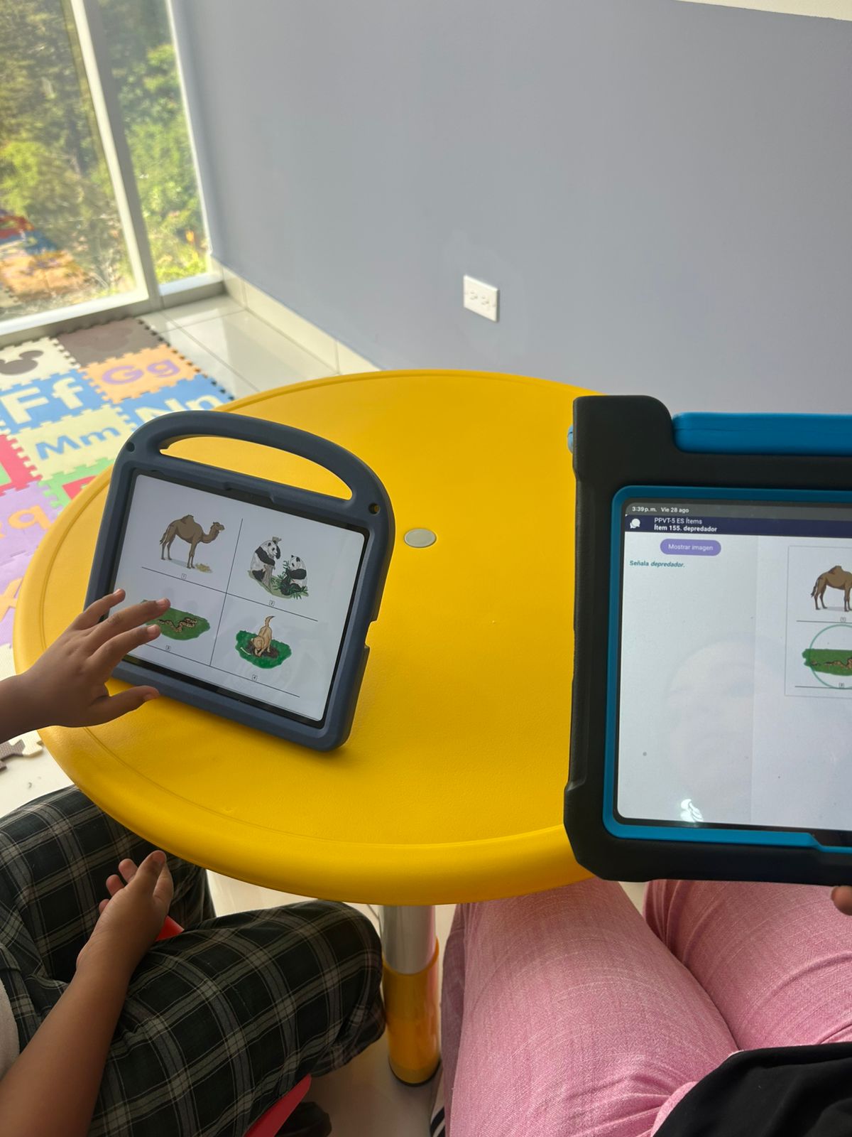Actividad de evaluación y observación con apoyo de tabletas